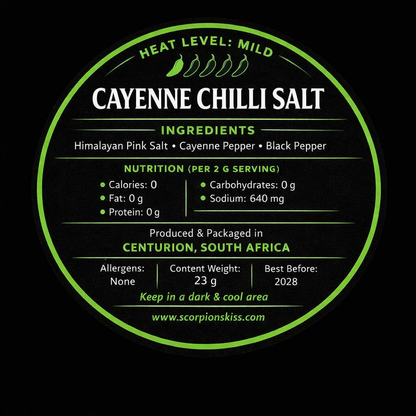 Scorpions Kiss Cayenne Pepper Chilli Salt